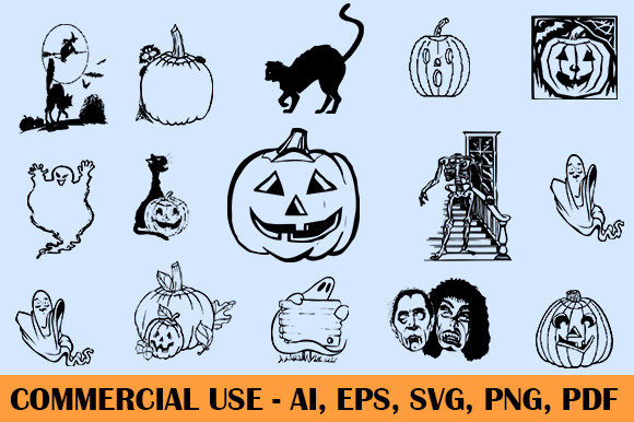 Reviewing Halloween SVG Bundle,Pumpkin Retro Vol-3